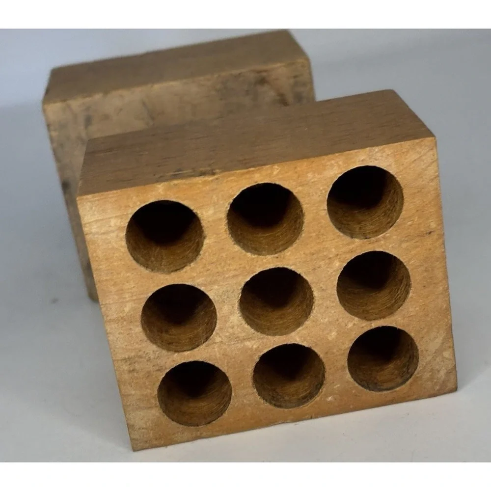 Vtg 1/4 Figures Steel Stamps Numbers 0-9 Machine Made w/ Wood Case Ken Tool SF-1
